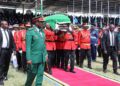AFP | Tanzania Police Defense Force (TPDF) personnel carry the coffin of the late President Leaders from across Africa attended Magufuli's state funeral a day after the stampede