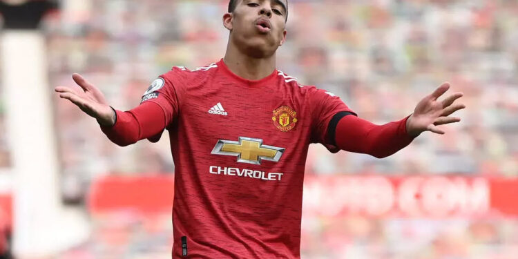 AFP/GARETH COPLEY POOL | Manchester United striker Mason Greenwood