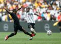 Midfielder Ben Motshwari (R) will be a key figure for Orlando Pirates when they face Enyimba in the CAF Confederation Cup in Nigeria | AFP