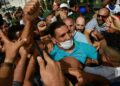 Karim Tabbou, a prominent figure in demonstrations against longtime president Abdelaziz Bouteflika's bid for a fifth term in office, was sentenced to a one-year suspended sentence in 2020 | AFP