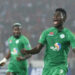 Raja Casablanca forward Ben Malango (R) increased his CAF Confederation Cup goal tally to five after scoring twice against Orlando Pirates on Sunday | AFP
