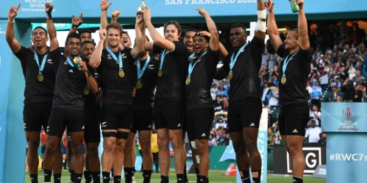 New Zealand won the men's and women's events at the last Sevens Rugby World Cup in San Francisco in 2018 | AFP