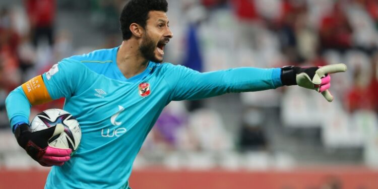 Al Ahly goalkeeper Mohamed el Shenawy has kept six clean sheets in nine CAF Champions League matches this season | AFP