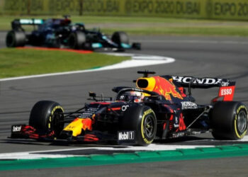 Red Bull's Dutch driver Max Verstappen leads Mercedes' British driver Lewis Hamilton | AFP