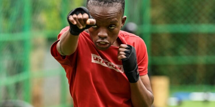 Kenyan boxer Christine Ongare trains ahead of the Tokyo Olympics | AFP