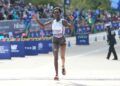 Mary Keitany is pictured at the New York City Marathon in November 2019 | AFP
