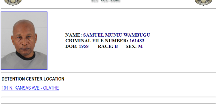 Samuel Muniu Wambugu
| Criminal File Number: 16148