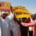 Sudanese pro-military protesters chant slogans as they demonstrate against a UN bid to resolve a political crisis | AFP