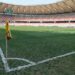Concerns have been raised about the state of the pitch in Douala | AFP