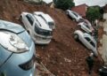 A car park in the Ankadifotsy neighbourhood of Madagascar's capital Antananarivo collapsed onto homes  | AFP