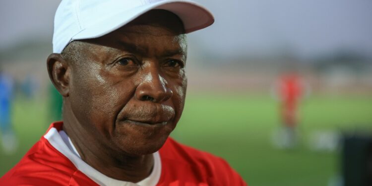 Burkina Faso coach Kamou Malo gets ready to lead his team's training session in Garoua last week | AFP