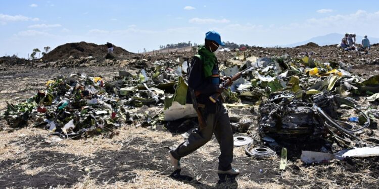 The Ethiopian Airlines plane crashed just minutes after takeoff in March 2019 | AFP