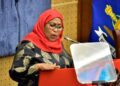 Tanzania's President Samia Suluhu Hassan has accused rivals inside the government of trying to damage her leadership | AFP