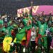 Senegal celebrate with the trophy after winning their first Africa Cup of Nations title | AFP