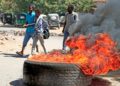 Sudanese anti-coup protesters burn tyres during a demonstration in Khartoum against the military's takeover | AFP