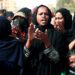 Sudanese women chant slogans calling for civilian rule and denouncing the military administration on February 10 | AFP