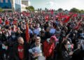 Tunisians protest against a power grab by President Kais Saied who on Sunday extended his control of the judiciary | AFP