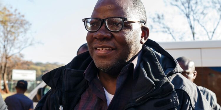 A leading opposition political in Zimbabwe Tendai Biti (pictured here in 2018) was detained by police in Harare on Monday | AFP