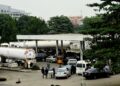Motorists formed lines at filling stations in Nigeria as fuel shortages cause disruption | AFP