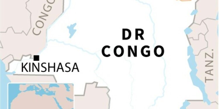 Map of DR Congo locating Ituri province and Djugu territory | AFP