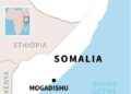 Map of Somalia locating Mogadishu | AFP