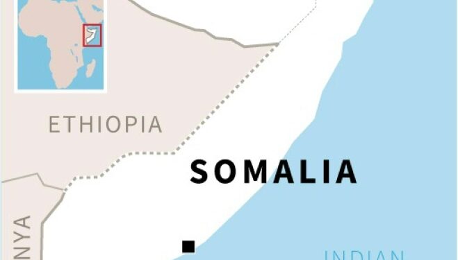 Map of Somalia locating Mogadishu | AFP