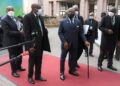Bongo, pictured center with a stick, at last week's Europe-Africa summit in Brussels | AFP