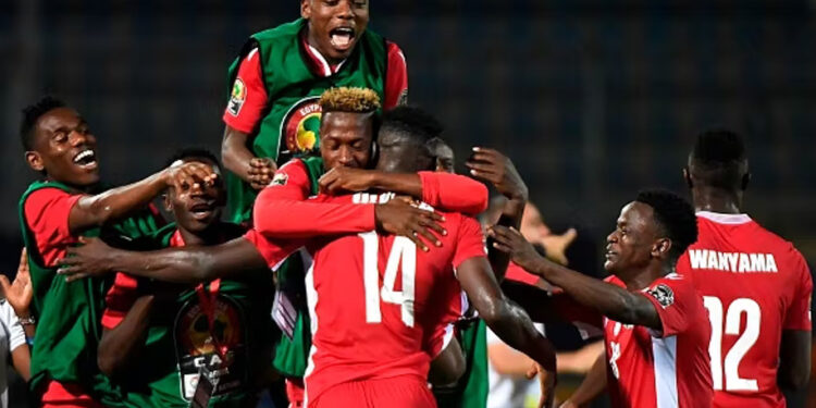 Kenyan players celebrate a win against Tanzania in a match played in Cairo. Sporting bodies say Copyright Amendment Bill threatens sports development |  KHALED DESOUKI/AFP via Getty Image