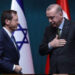President Isaac Herzog of Israel at a news conference with President Recep Tayyip Erdogan of Turkey on Wednesday in Ankara. Credit AFP - Getty Images