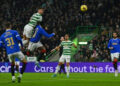 Giorgos Giakoumakis (top) scored his second Celtic hat-trick in five games against Ross Count | AFP/ANDY BUCHANAN