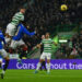 Giorgos Giakoumakis (top) scored his second Celtic hat-trick in five games against Ross Count | AFP/ANDY BUCHANAN