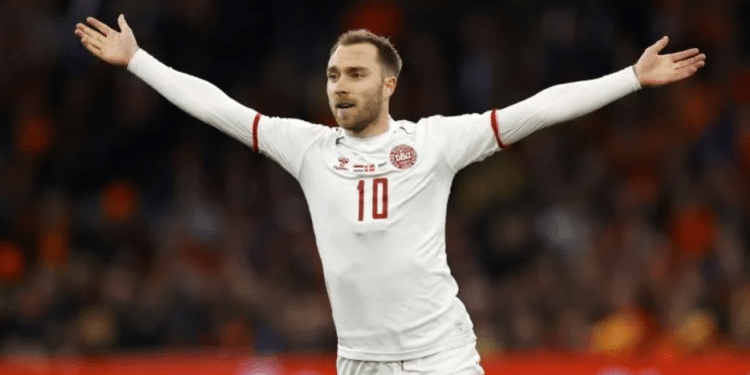 Denmark's Christian Eriksen scored on his international return after suffering a cardiac arrest at Euro 2020 | AFP/MAURICE VAN STEEN