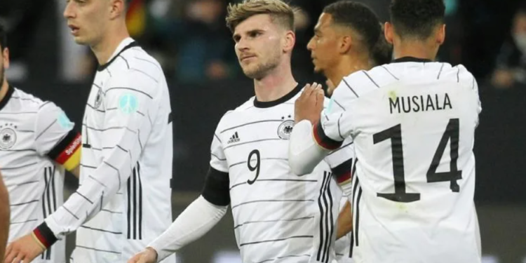 Chelsea pair Timo Werner (C) and Kai Havertz (L) both scored for Germany in the friendly win over Israel | AFP/Daniel ROLAND