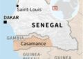 Map of Senegal locating region of Casamance | AFP