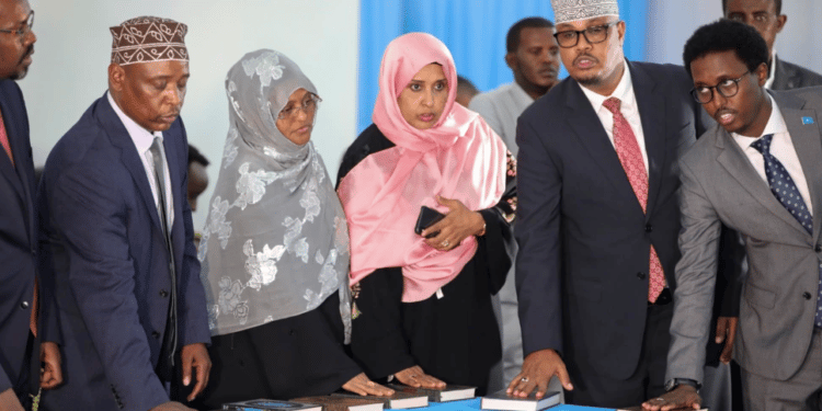 Somali lawmakers are sworn-in to office at a ceremony held in the capital's heavily fortified Halane military camp in Mogadishu, Somalia, April 14, 2022