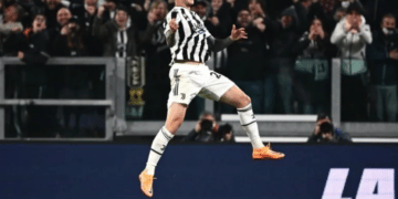 Juventus' Italian forward Federico Bernardeschi scored the opening goal against his former club Fiorentina in the Italian Cup semi-final, second leg in Turin | AFP/Marco BERTORELLO