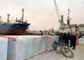 The crew of the stricken tanker had sought shelter off the Tunisian port of Gabes before going down in bad weather | AFP