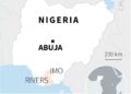 Map of Nigeria locating the states of Rivers and Imo | AFP