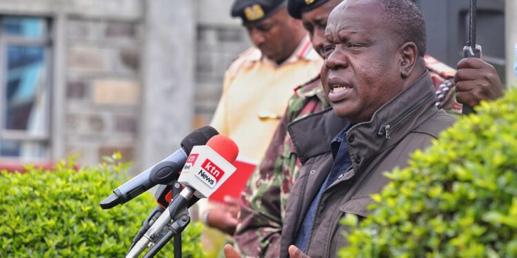 Matiang'i termed the allegations by DP Ruto as baseless.Photo/Courtesy