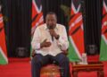 President Uhuru Kenyatta when he addressed the Mount Kenya nation on Sunday night.Photo/State House Kenya