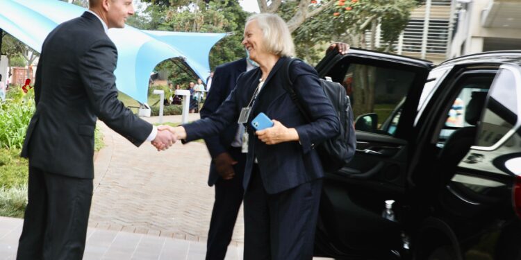 New US Ambassador to Kenya Meg Whitman is received by Eric Kneedler, Chargé d'Affaires at the American Embassy in Nairobi on Monday, August 1, 2022. PHOTO/U.S. Embassy Nairobi/Twitter