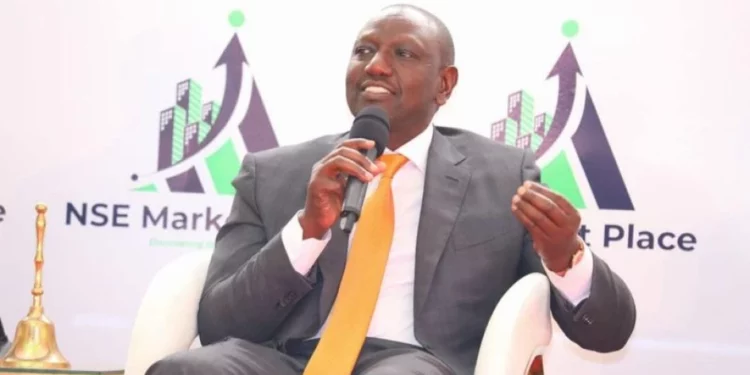 President William Ruto during the launch of the enhanced Nairobi Securities Exchange (NSE) Market Place in Nairobi last month.  
Photo: Courtesy