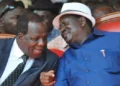 Former Prime Minister Raila Odinga and former Kakamega governor at a past function.Photo/Courtesy