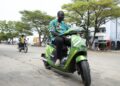 For many drivers in Cotonou, electric motorcycles are more a question of cost than pollution: IMAGE/AFP
