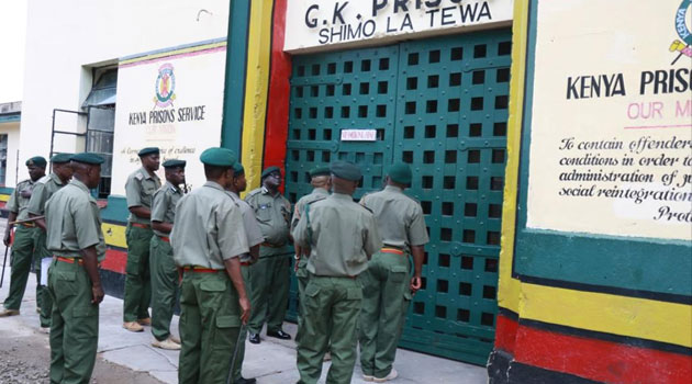 Prison officers at the Shimo La Tewa GK Prison. Majority of death row inmates have reported to suffer ill health.Photo/Courtesy