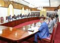 A past cabinet meeting.President Ruto says the Cabinet will go paperless in a push to digitize government services.Photo/State House