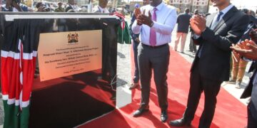 President William Ruto during the groundbreaking ceremony of the affordable housing project in Shauri Moyo, Nairobi. Photo/Courtesy