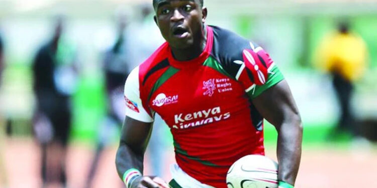 Rugby player Willy Ambaka in a past tournament. Ambaka announced his retirement from the sport on Thursday, January 26.PHOTO/COURTESY.