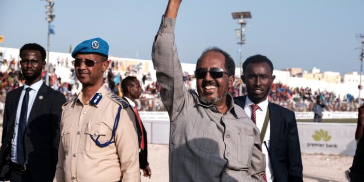 Somalia's President Hassan Sheikh Mohamud has declared 'all-out war' on Al-Shabaab: IMAGE/AFP