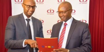 CIC Group Chief Financial Officer - Mr. Philip Kimani and CIC Group Chief Executive Officer - Mr. Patrick Nyaga during the release of the Financial results at CIC Group Offices.

Photo Courtesy